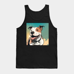 Beautiful shining, happy pitbull pup. Tank Top